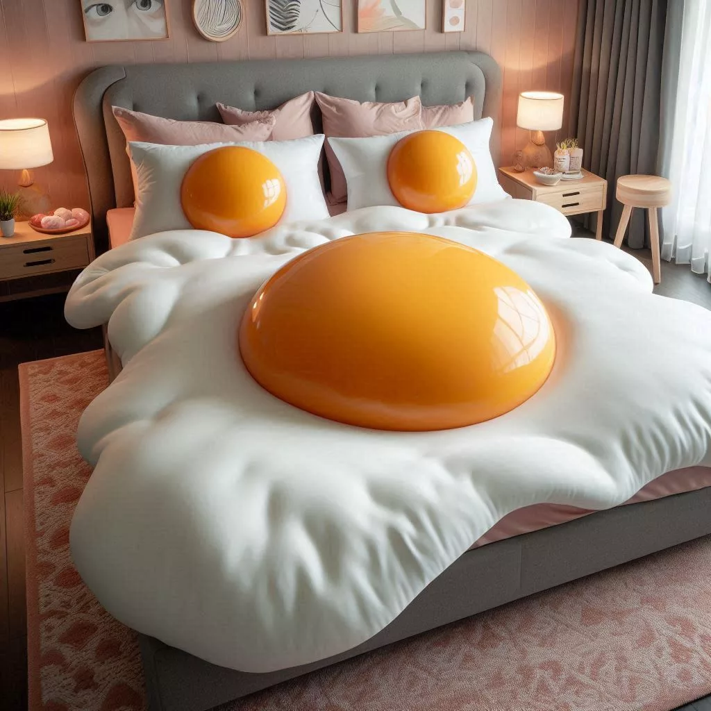 The Charm of the Fried Egg-Inspired Bed