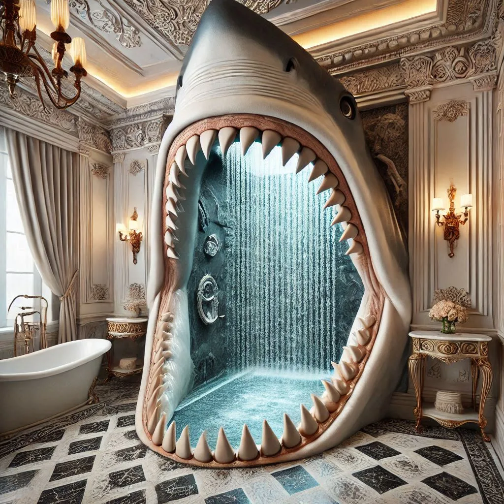 Embrace the Adventure with Giant Shark Showers