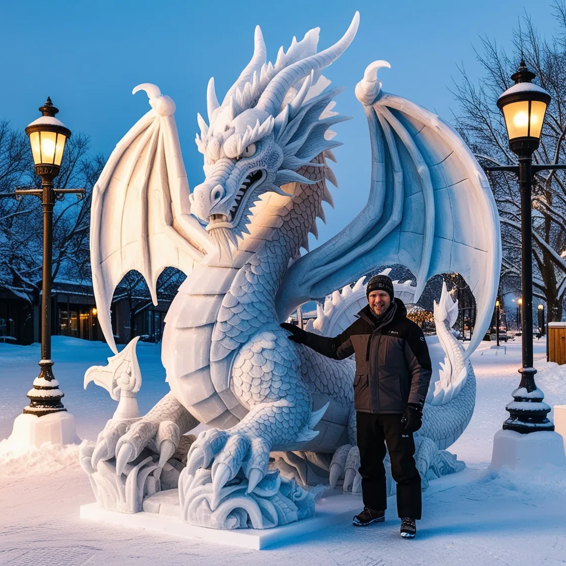 The Role of Ice Dragon Sculptures in Festivals and Competitions