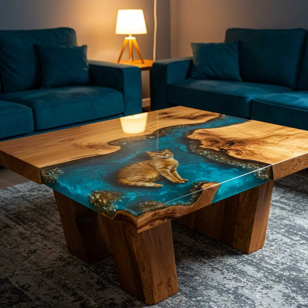 Design Ideas for Cat-Themed Epoxy Resin Tables