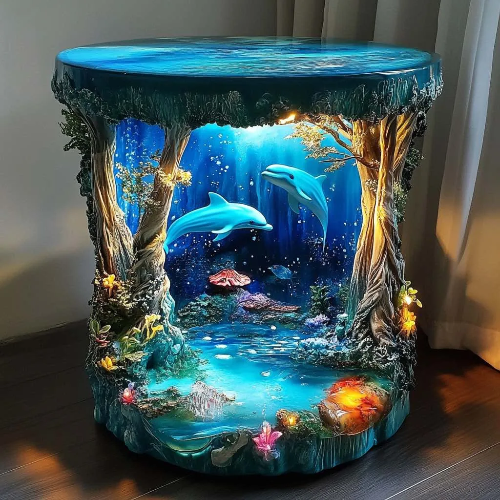 Materials Used in Dolphin Themed Side Tables