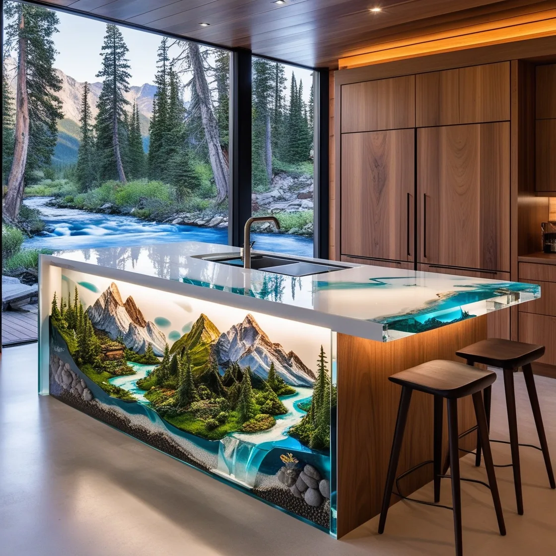 The Allure of Epoxy Active Scene Kitchen Islands