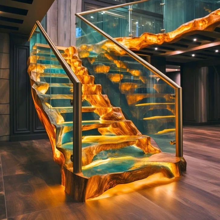 Transform Your Space with Epoxy Active Scene Staircases - A Modern Marvel