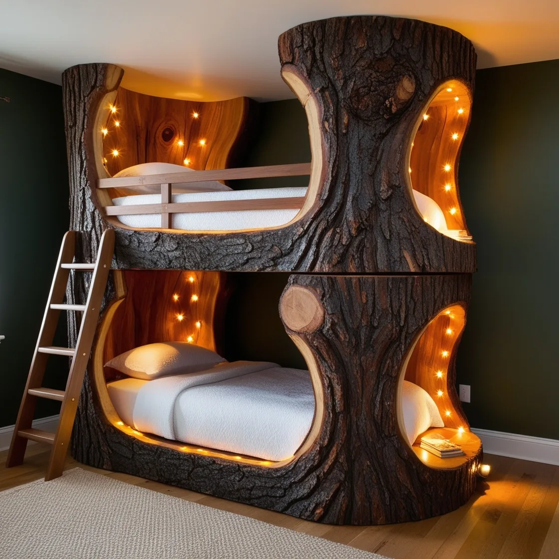 How to Use Giant Hollowed Log Bunk Beds Effectively