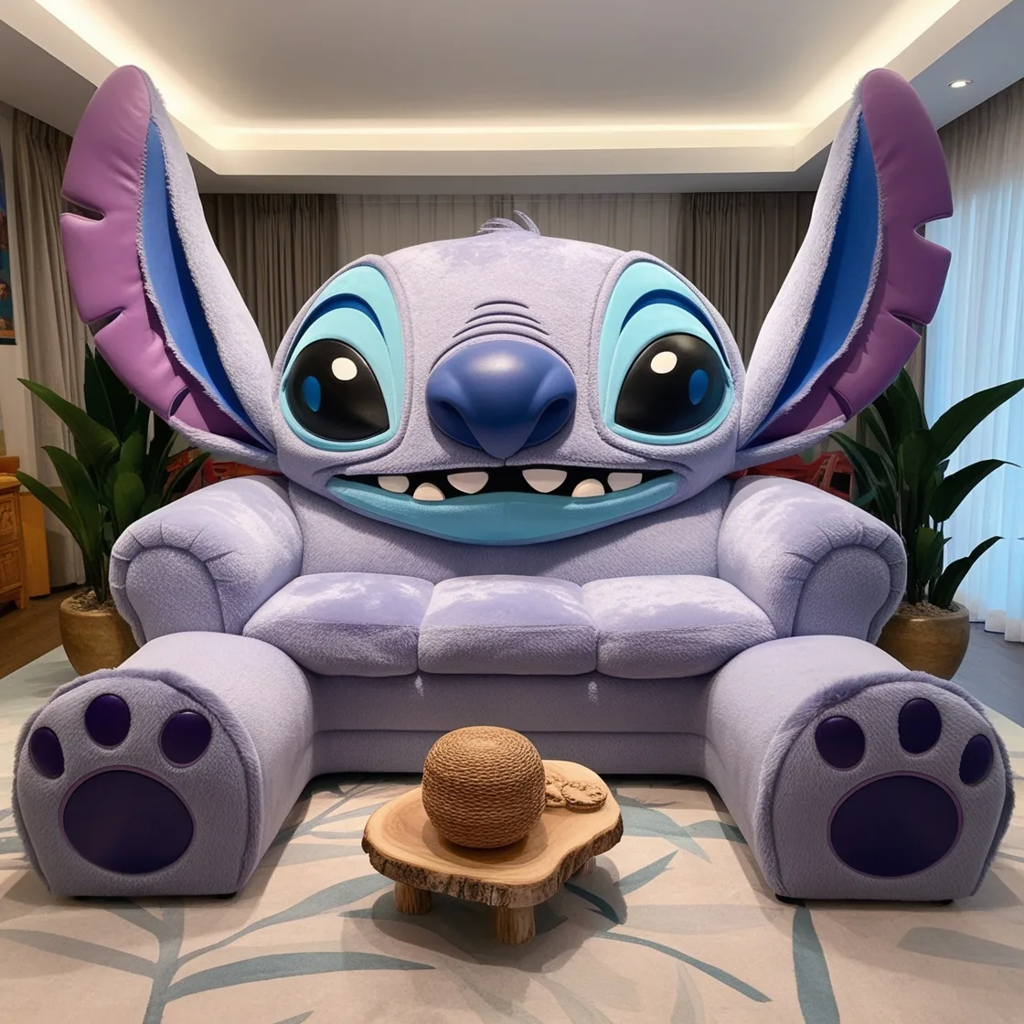 Giant Stitch Shaped Couch: A Whimsical Fusion of Comfort and Style