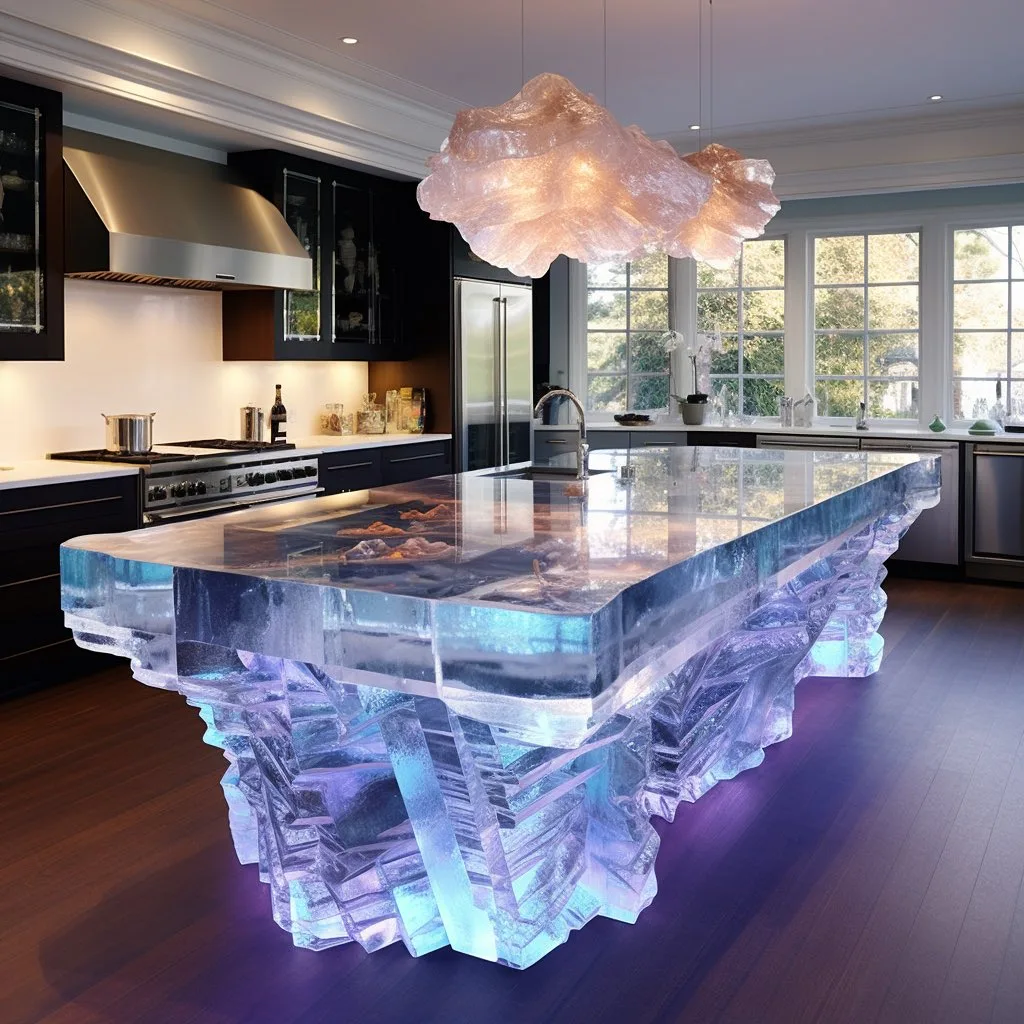 Creative Uses for Luxury Mineral Crystal Kitchen Islands