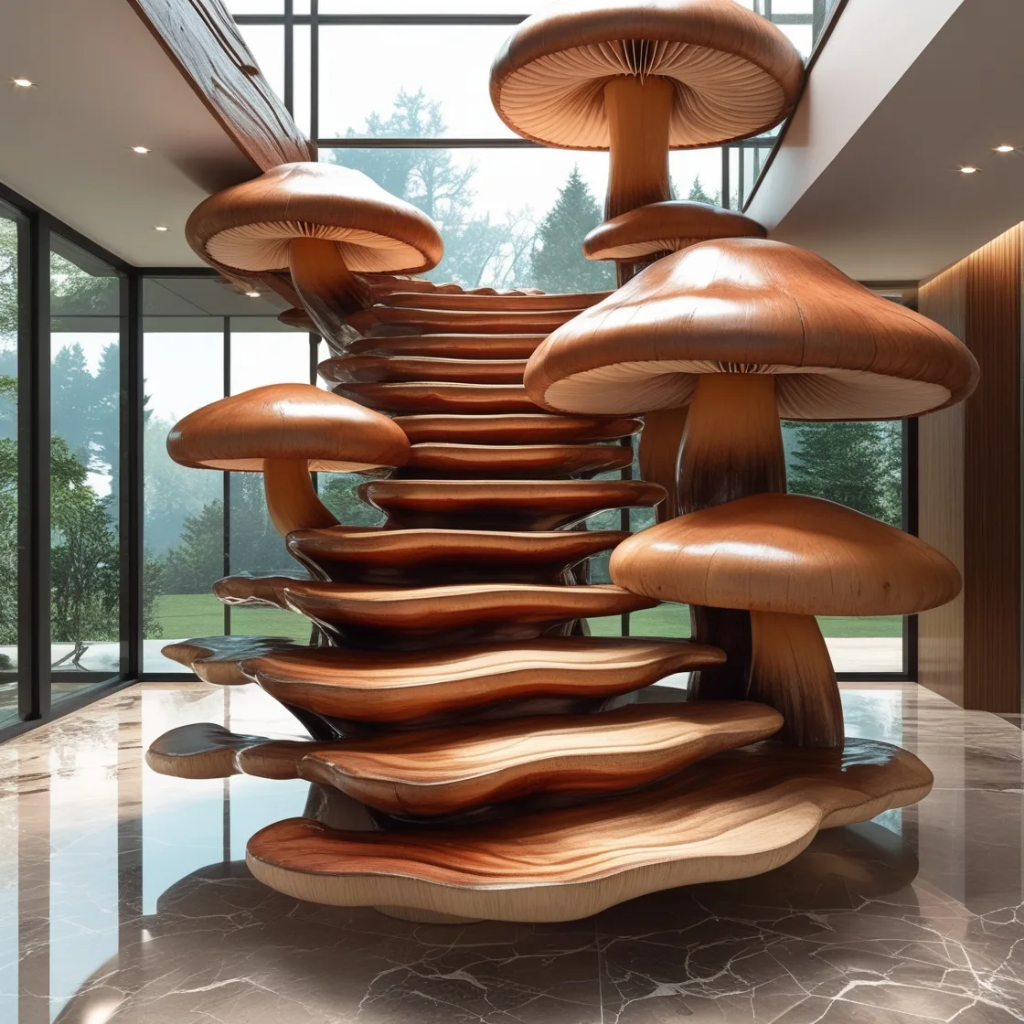 Embracing Nature's Design: The Allure of Mushroom Staircase