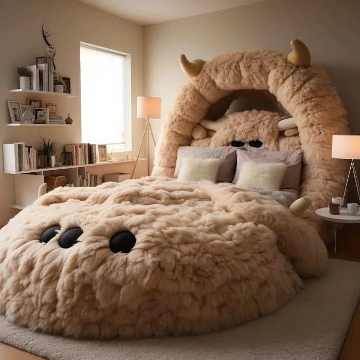 The Comfort and Charm of Plush Animal-Themed Snuggle Beds