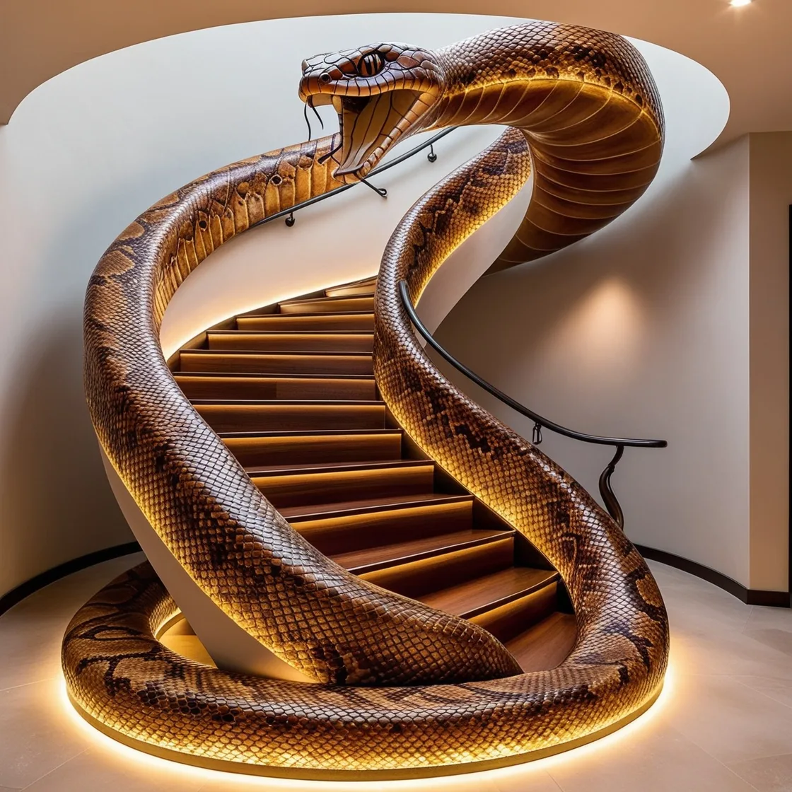 Snake Shaped Staircases: A Fusion of Art and Functionality