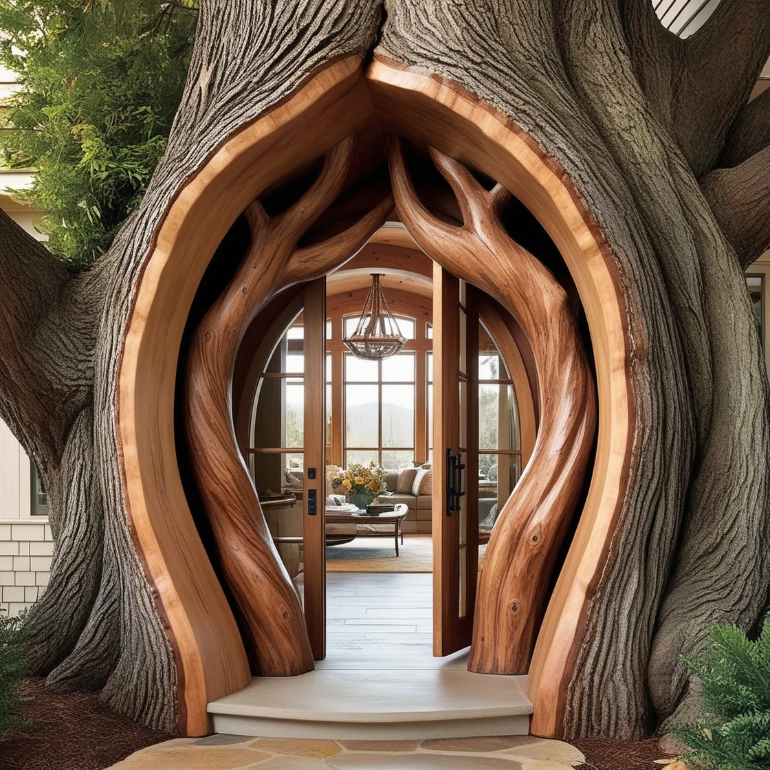 Embracing Nature's Aesthetics - The Allure of Tree Shaped Doorways