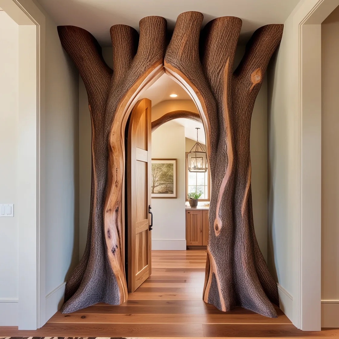 The Artistic Design of Tree Shaped Doorways