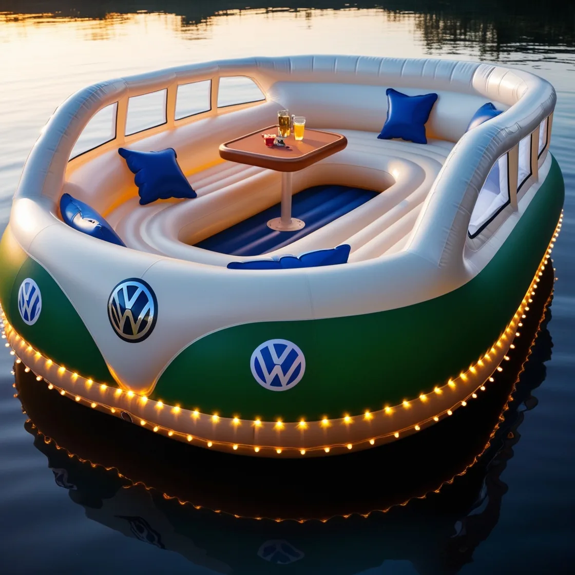 Embrace the Joy of Volkswagen Bus Lake Party Floats