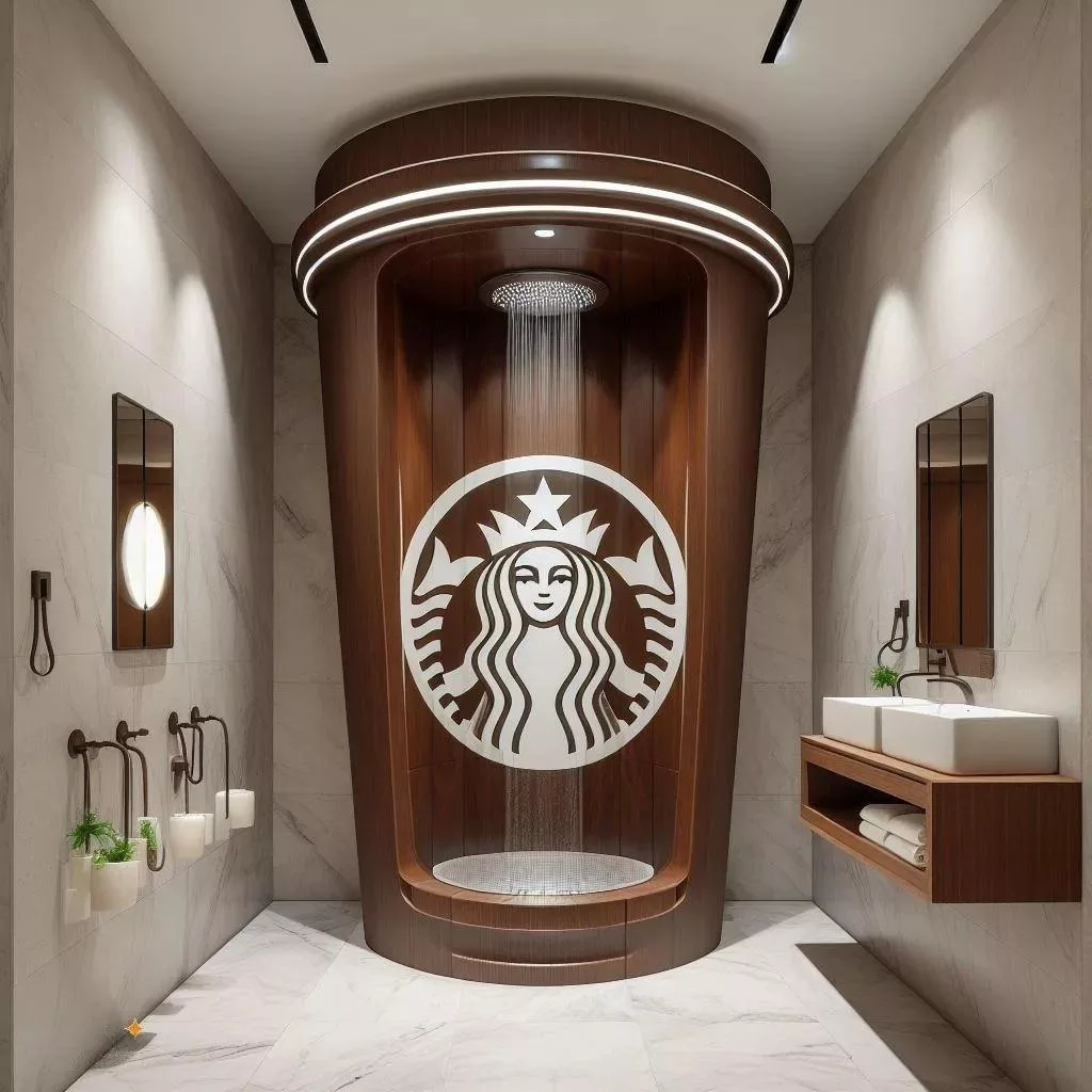 A Unique Shower Experience with a Coffee-Inspired Twist