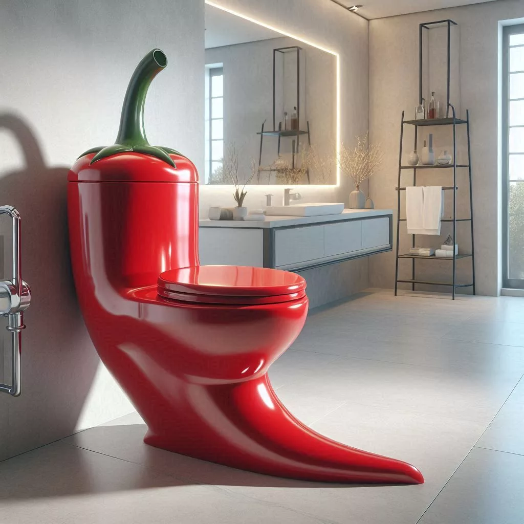 Adding Some Heat to Your Bathroom with Chile Pepper Toilets