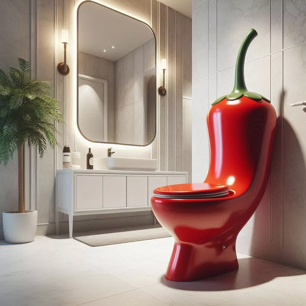 Spice Up Your Bathroom with a Chile Pepper Toilet