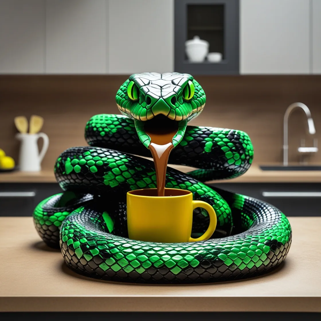 Snake Coffee Maker as a Statement Piece