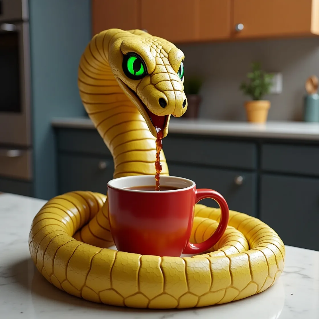 Snake Coffee Maker as a Statement Piece