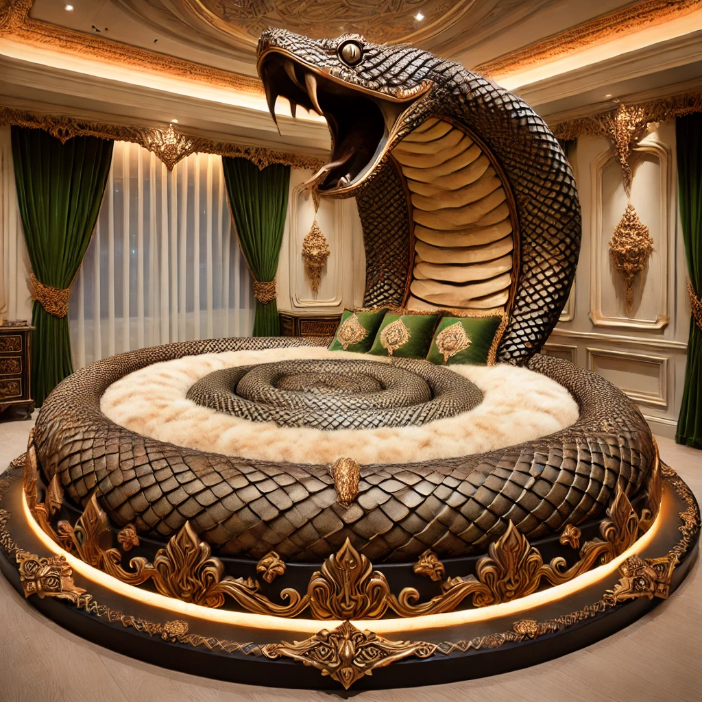 Where to Find Snake-Inspired Round Beds