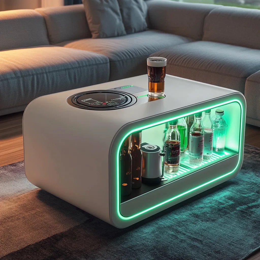 The Concept Behind a Coffee Table with a Built-in Coffee Maker