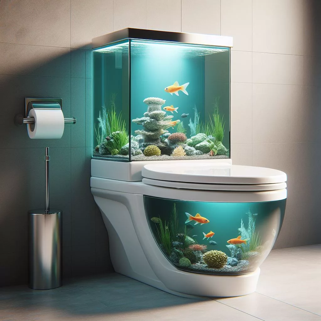 What is an aquarium toilet?