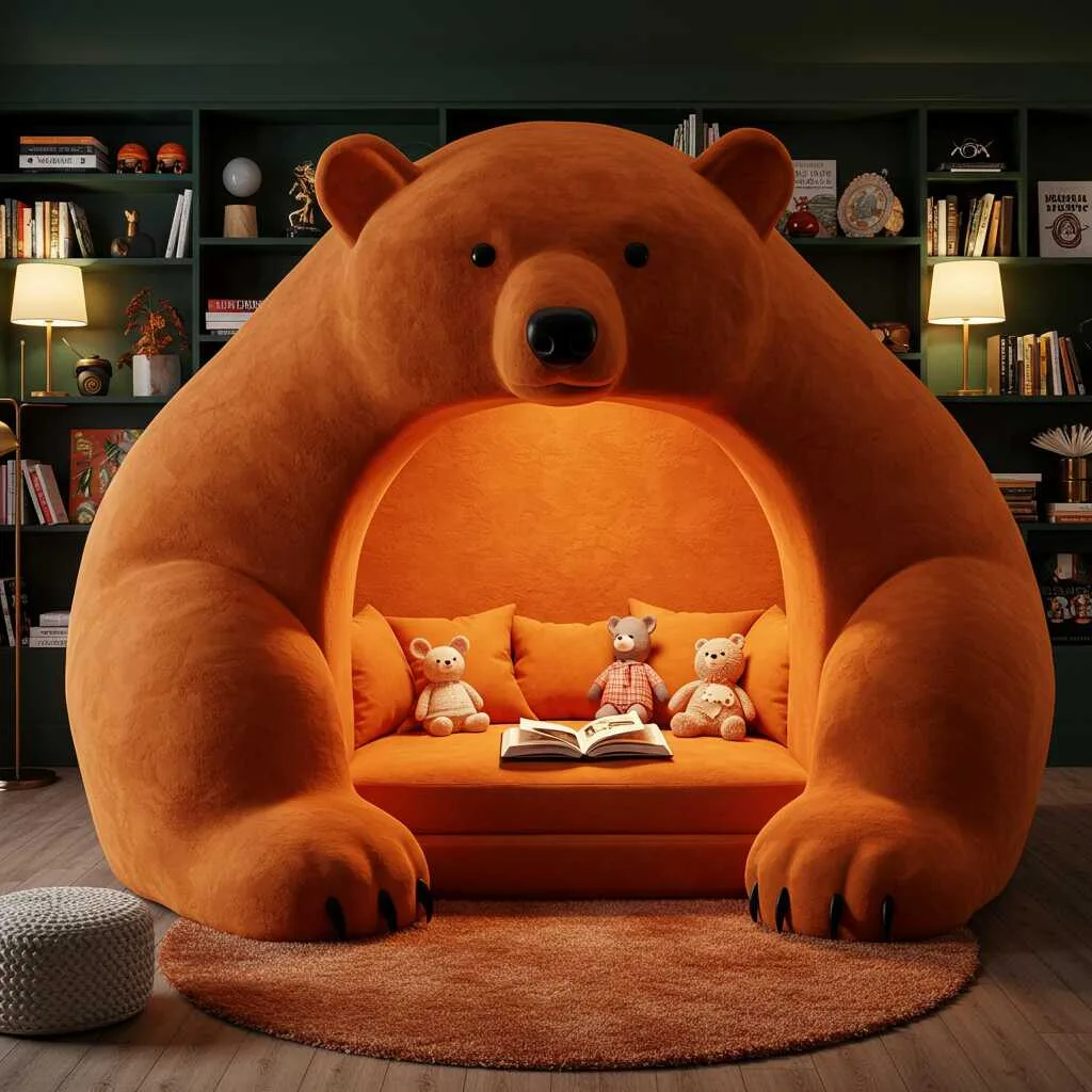 Design and Construction of Giant Bear Reading Nooks