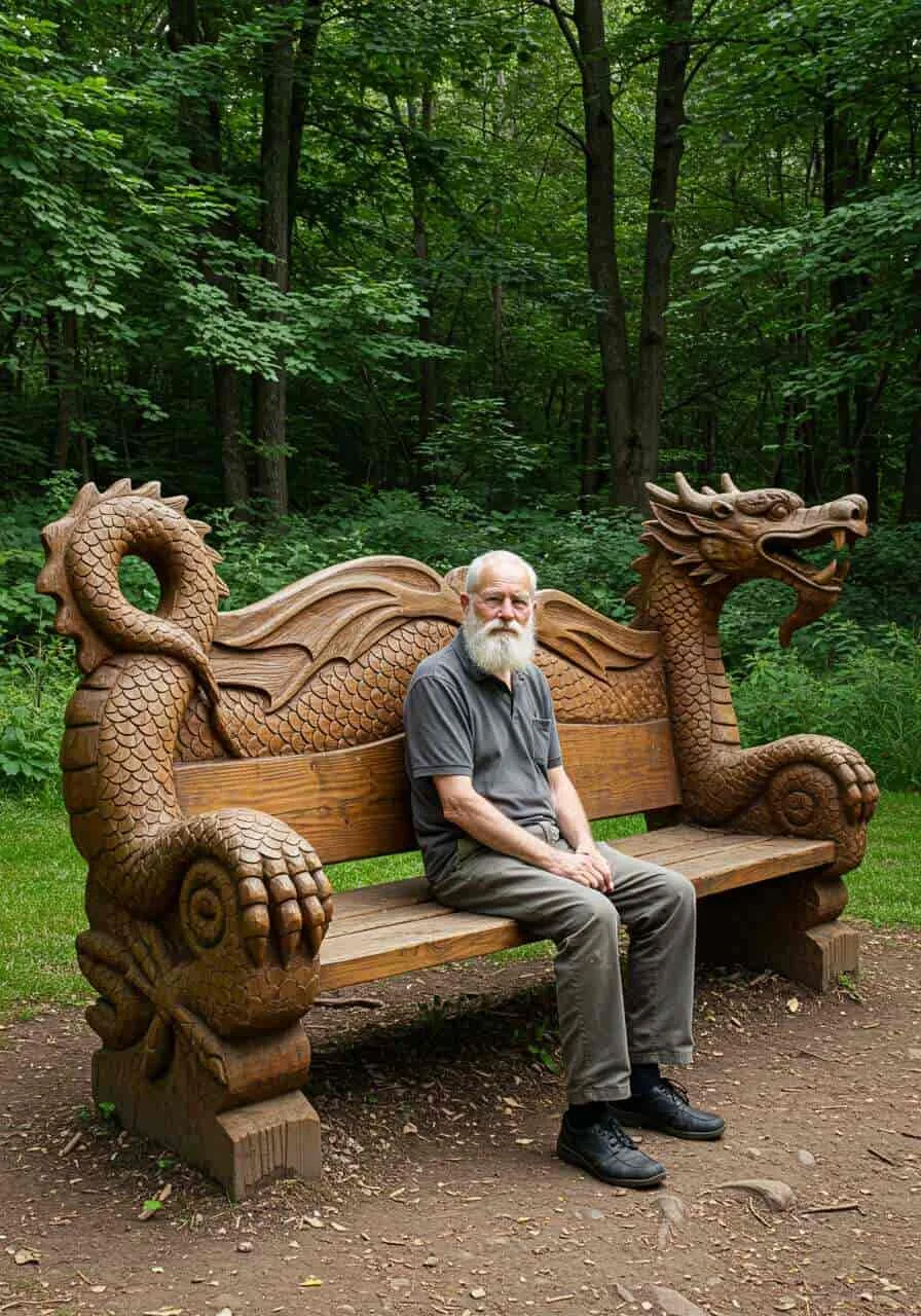 The Timeless Appeal of a Dragon Wooden Bench Carved