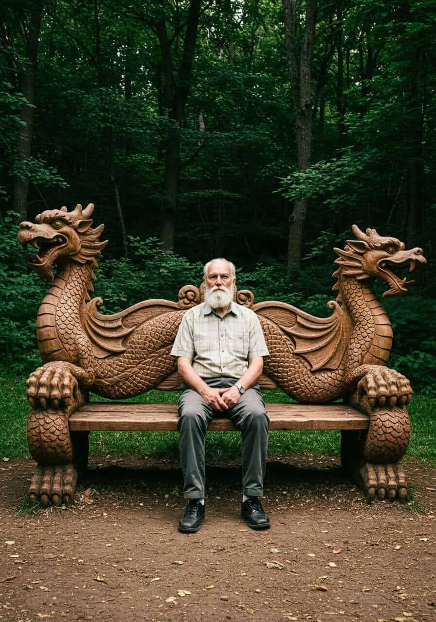 Dragon Wooden Bench Carved: A Masterpiece of Craftsmanship and Mythology