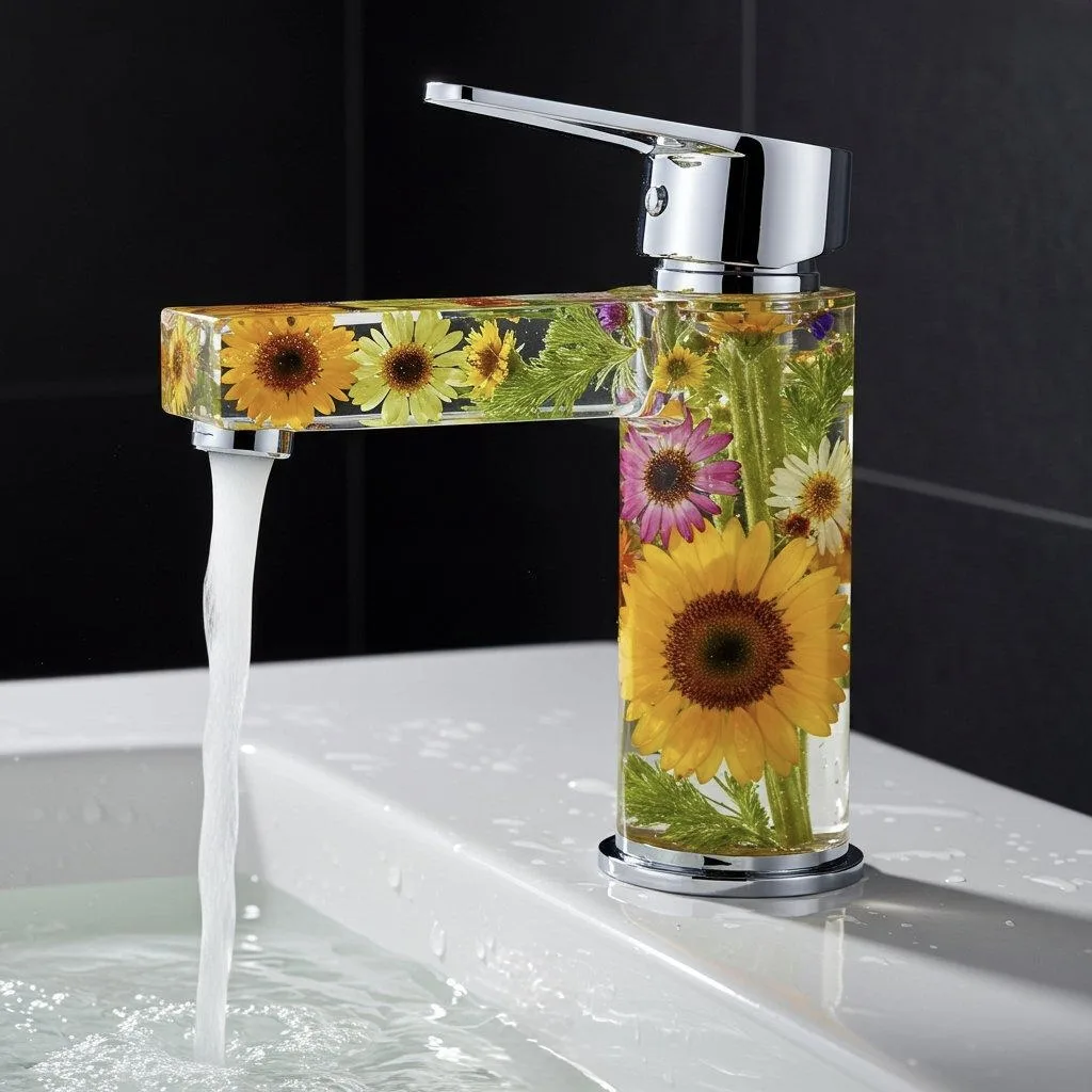 Transform Your Space with a Stunning Flower Inspired Epoxy Resin Faucet