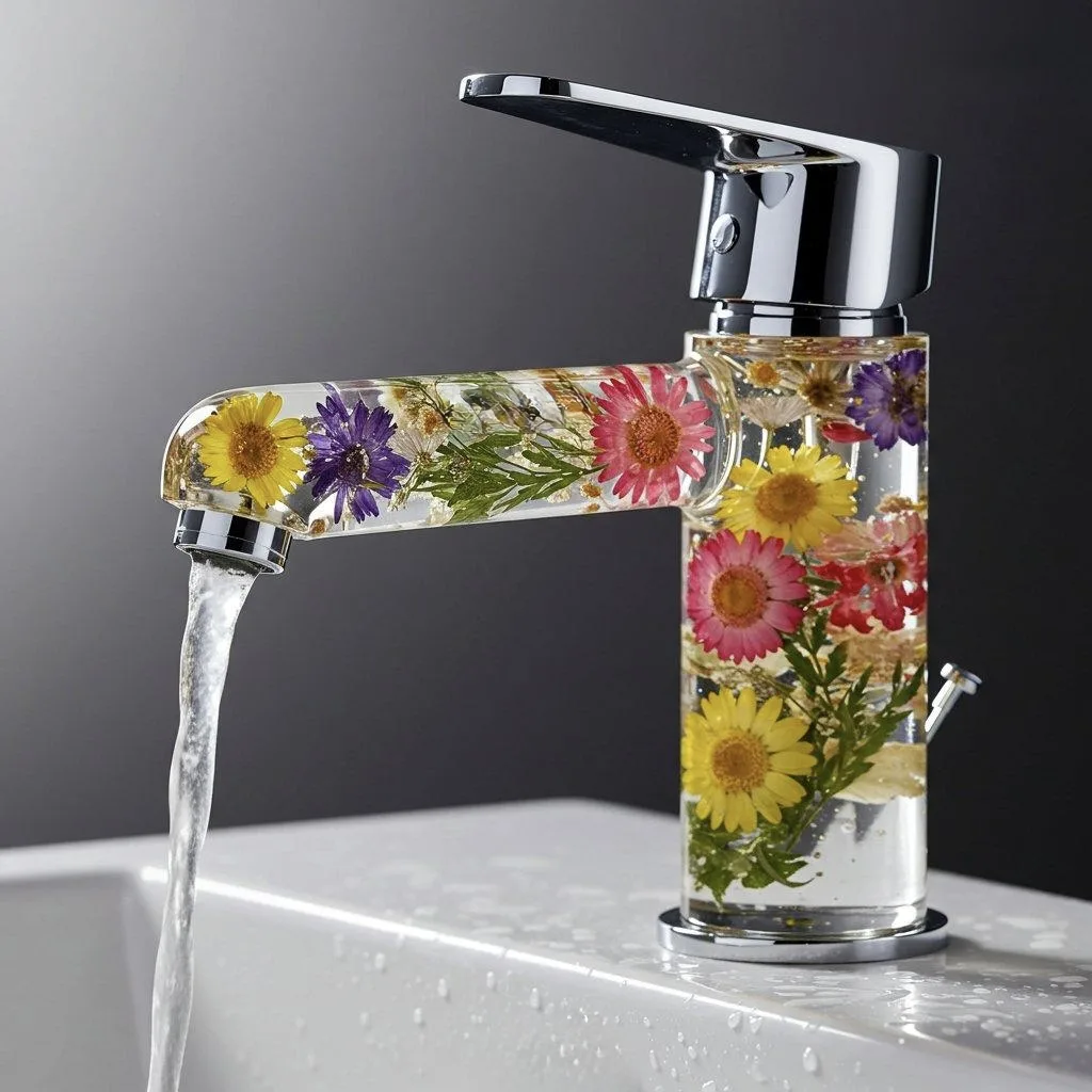 The Essence of Flower Inspired Epoxy Resin Faucets