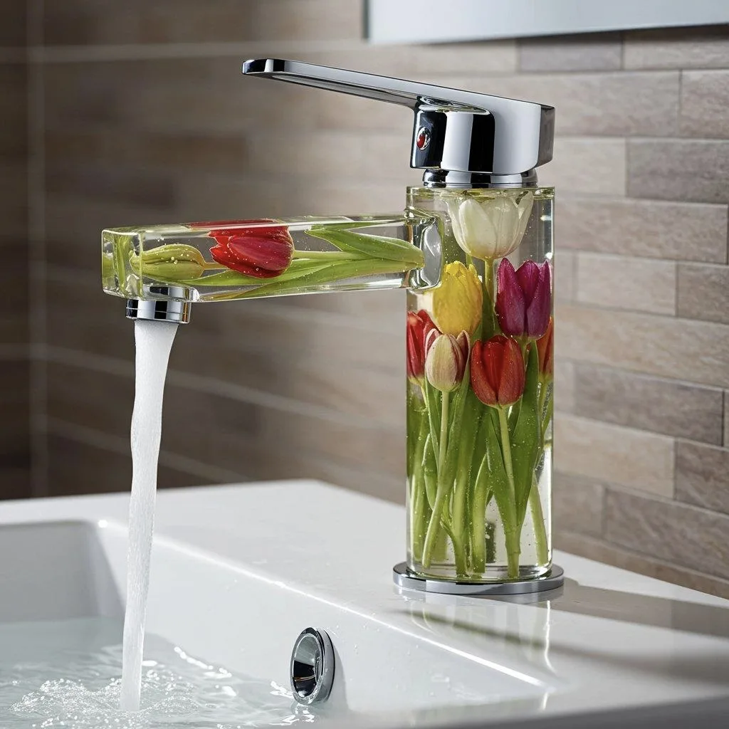 How to Use a Flower Inspired Epoxy Resin Faucet