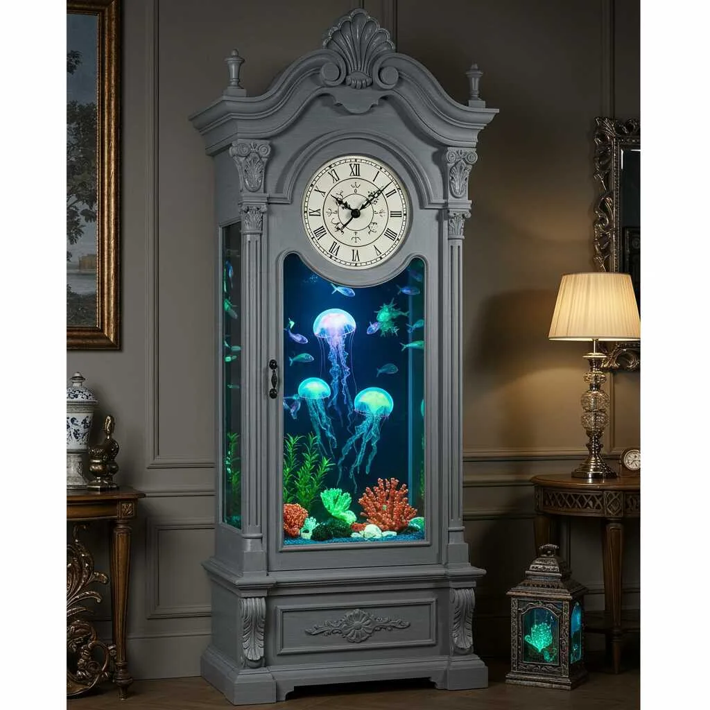 The Design and Craftsmanship of a Jellyfish Aquarium Grandfather Clock