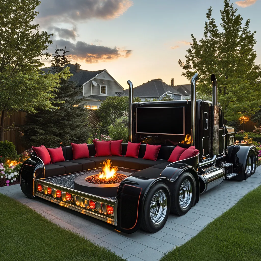 Comparison: Semi Truck Conversation Sofa vs. Traditional Patio Furniture