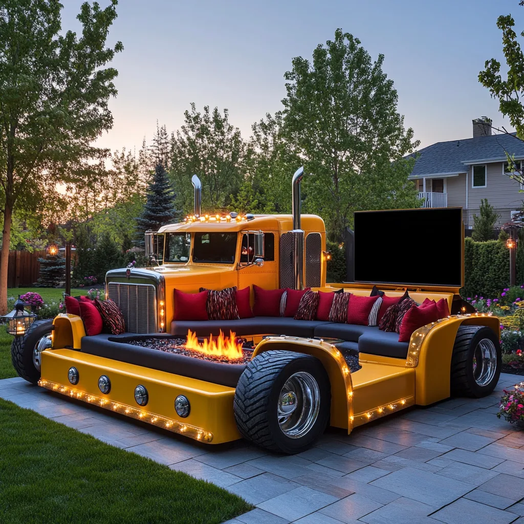 Comparison: Semi Truck Conversation Sofa vs. Traditional Patio Furniture