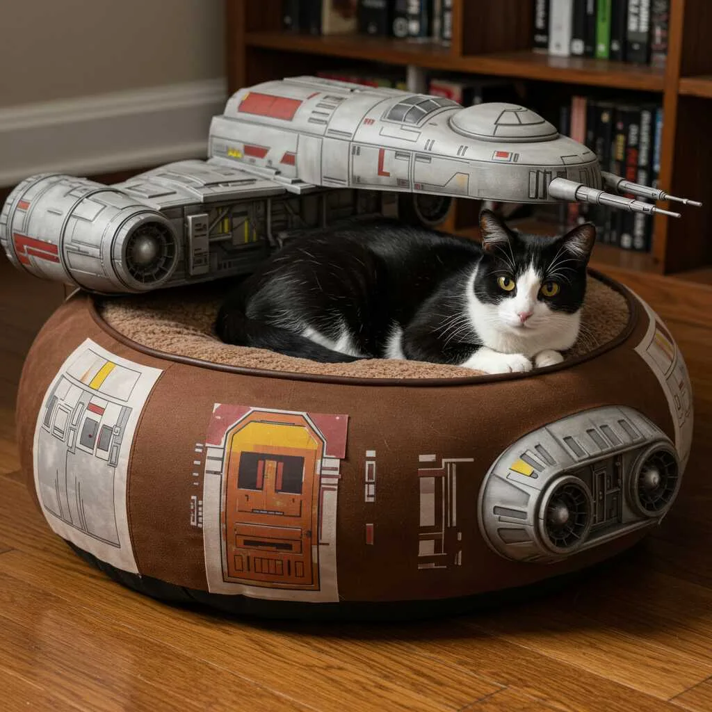 Explore Comfort and Style with Star Wars Themed Cat Beds for Your Feline Friends