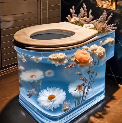 The Beauty of Epoxy Flower Toilets