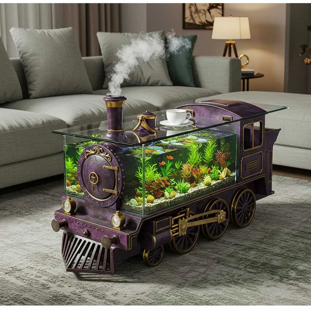 The Allure of Train Shaped Aquarium Coffee Tables