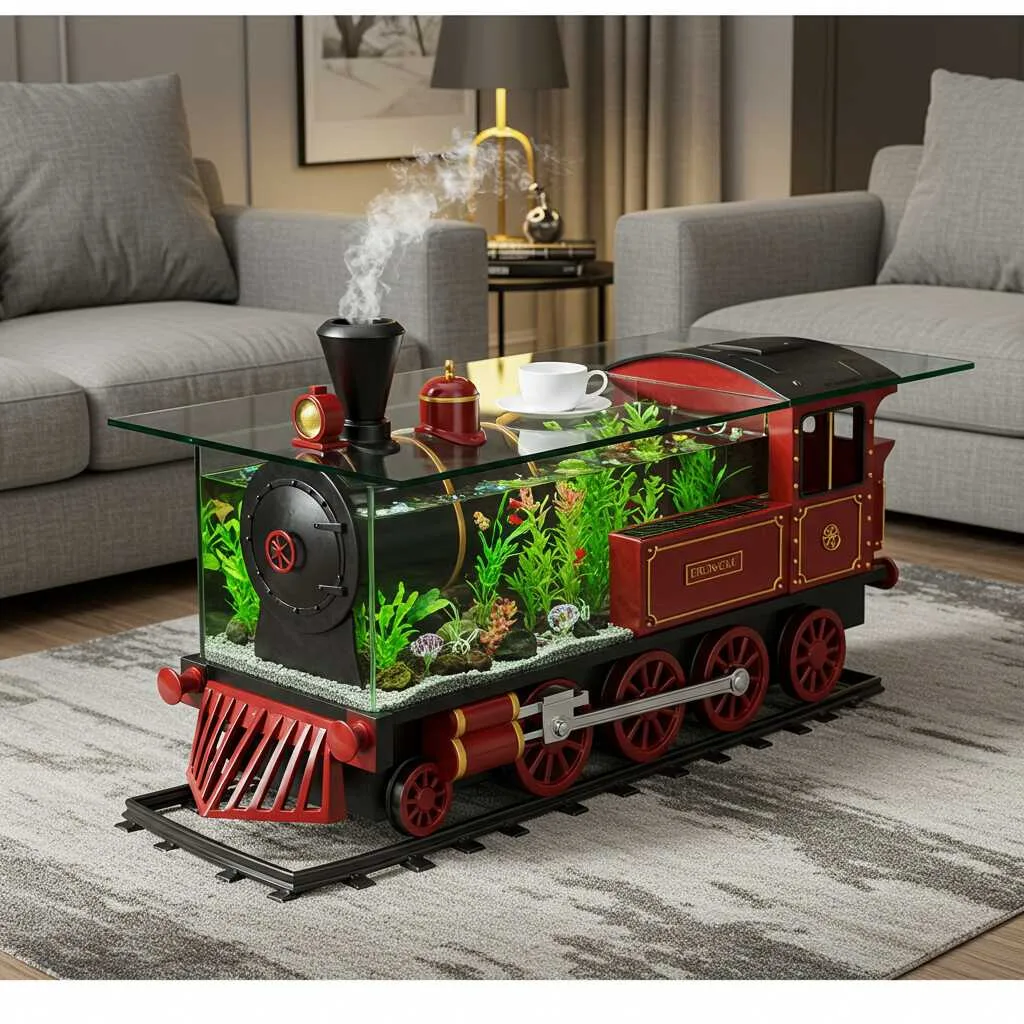 How to Use Train Shaped Aquarium Coffee Tables