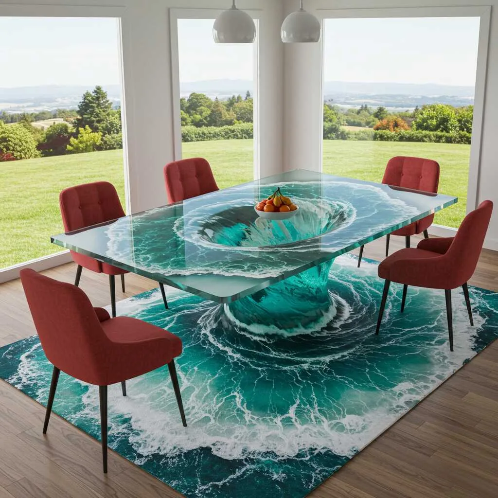 Water Vortex Dining Table: A Masterpiece of Art, Engineering, and Elegance