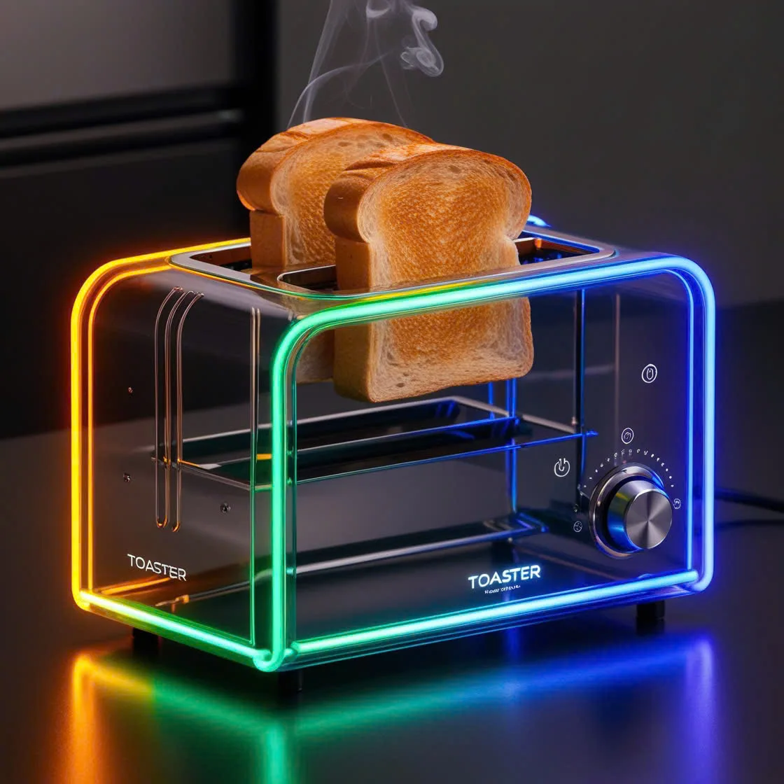 How to Incorporate a Glass Neon Toaster into Your Kitchen