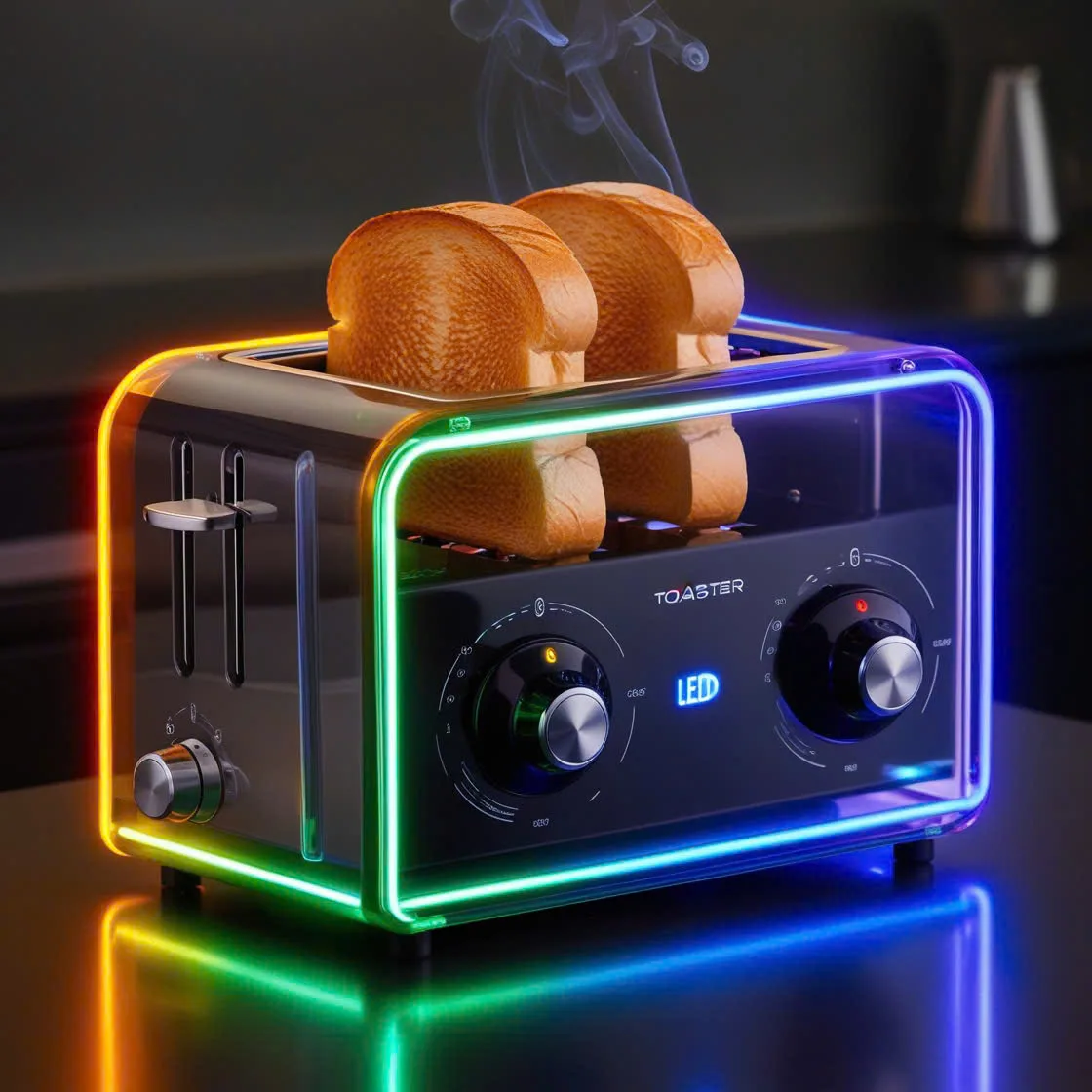 The Unique Features of a Glass Neon Toaster