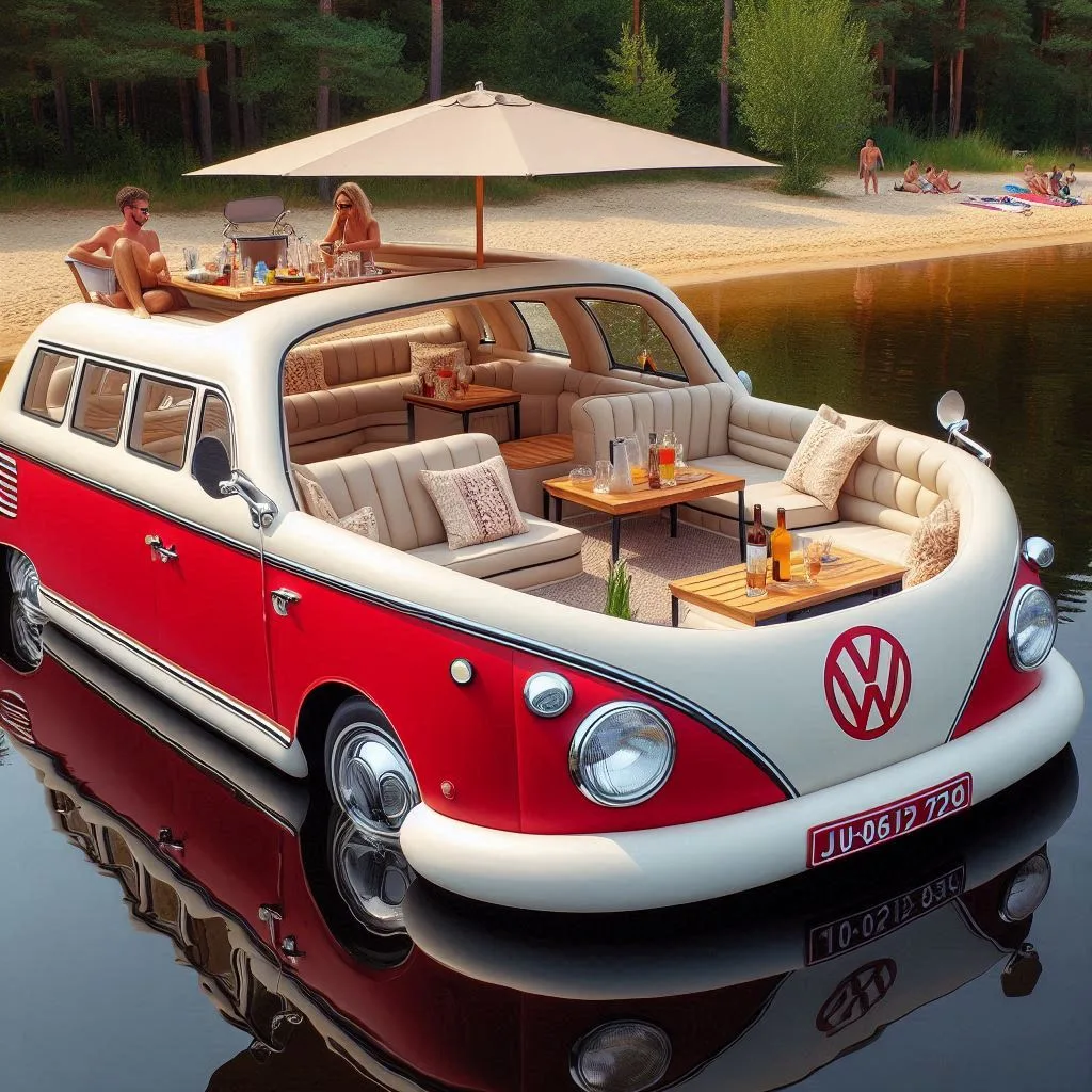 The Unique Features of the Volkswagen Bus Inflatable Lounge Boat