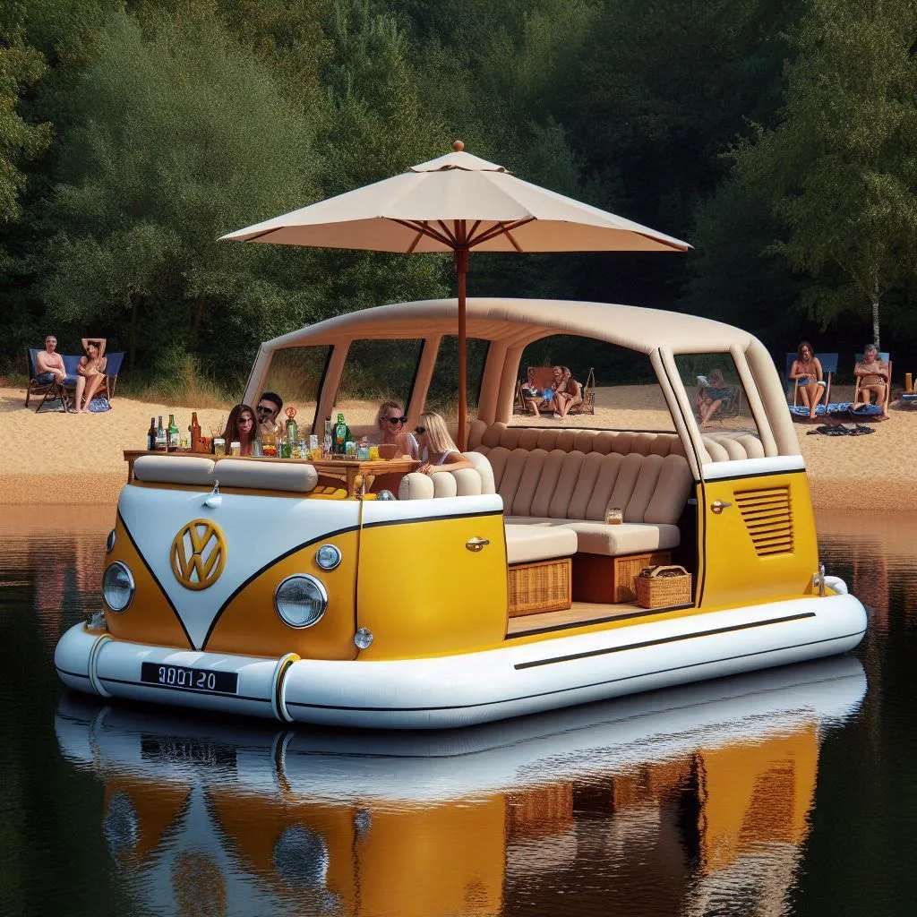 Volkswagen Bus Inflatable Lounge Boat: The Ultimate Retro-Themed Floating Experience