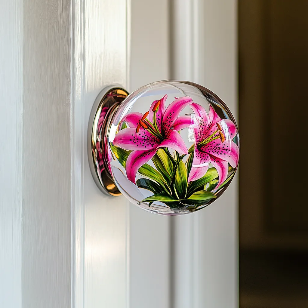 Discover the Charm of Epoxy Flower Doorknobs - Unique Home Decor with Artistic Flair