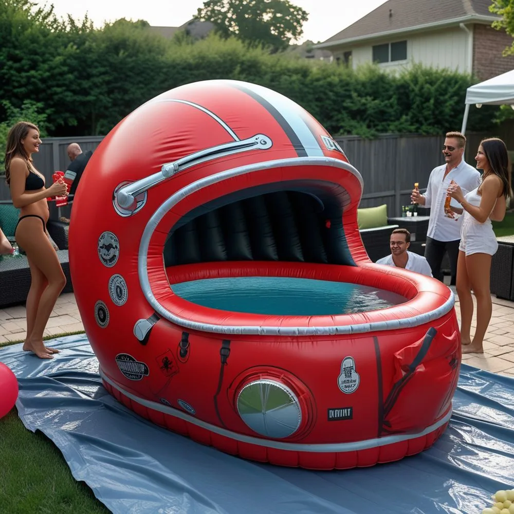 Giant Inflatable Helmet Pool: Make a Bold Splash This Summer