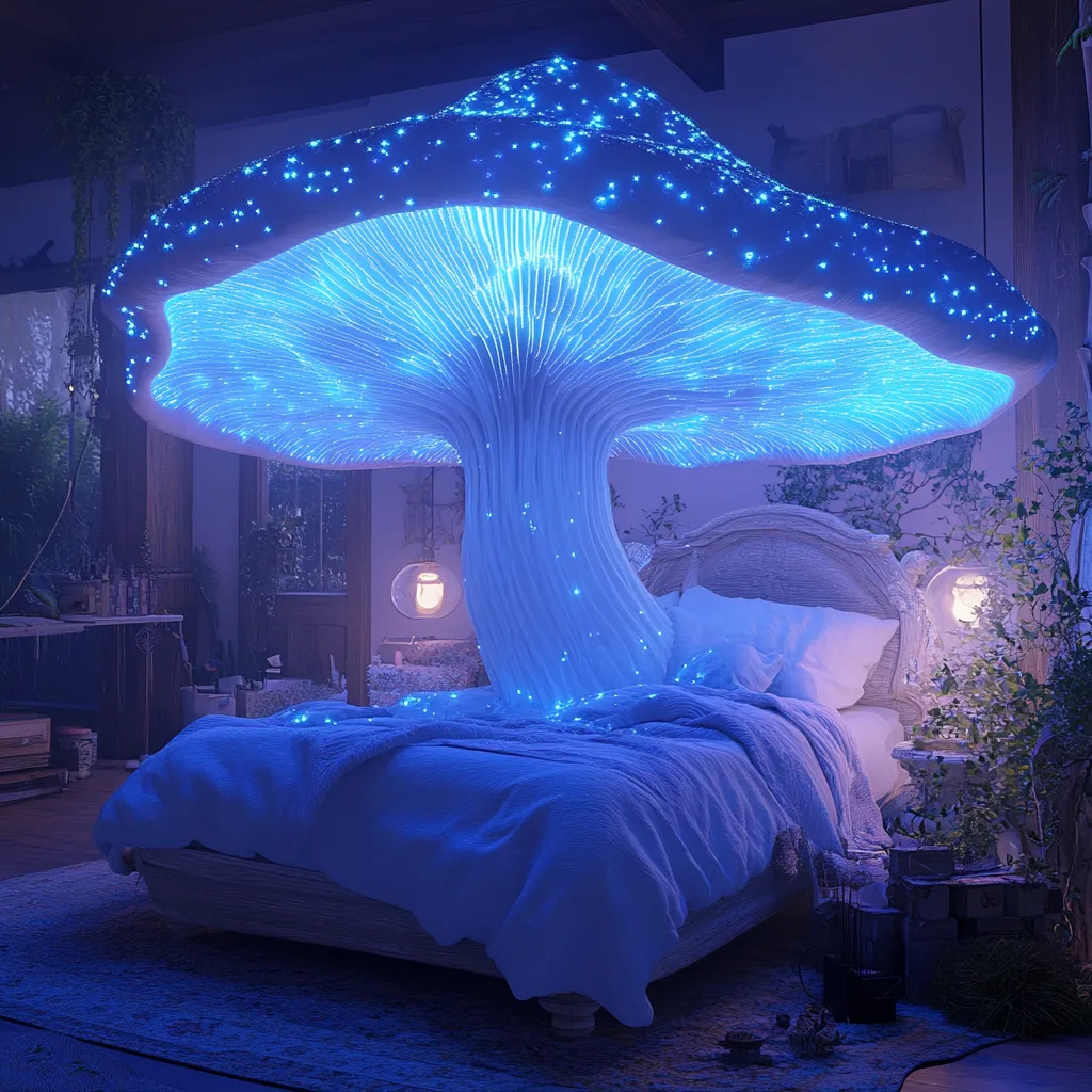 Glowing Mushroom Beds: Where Fantasy Meets Furniture