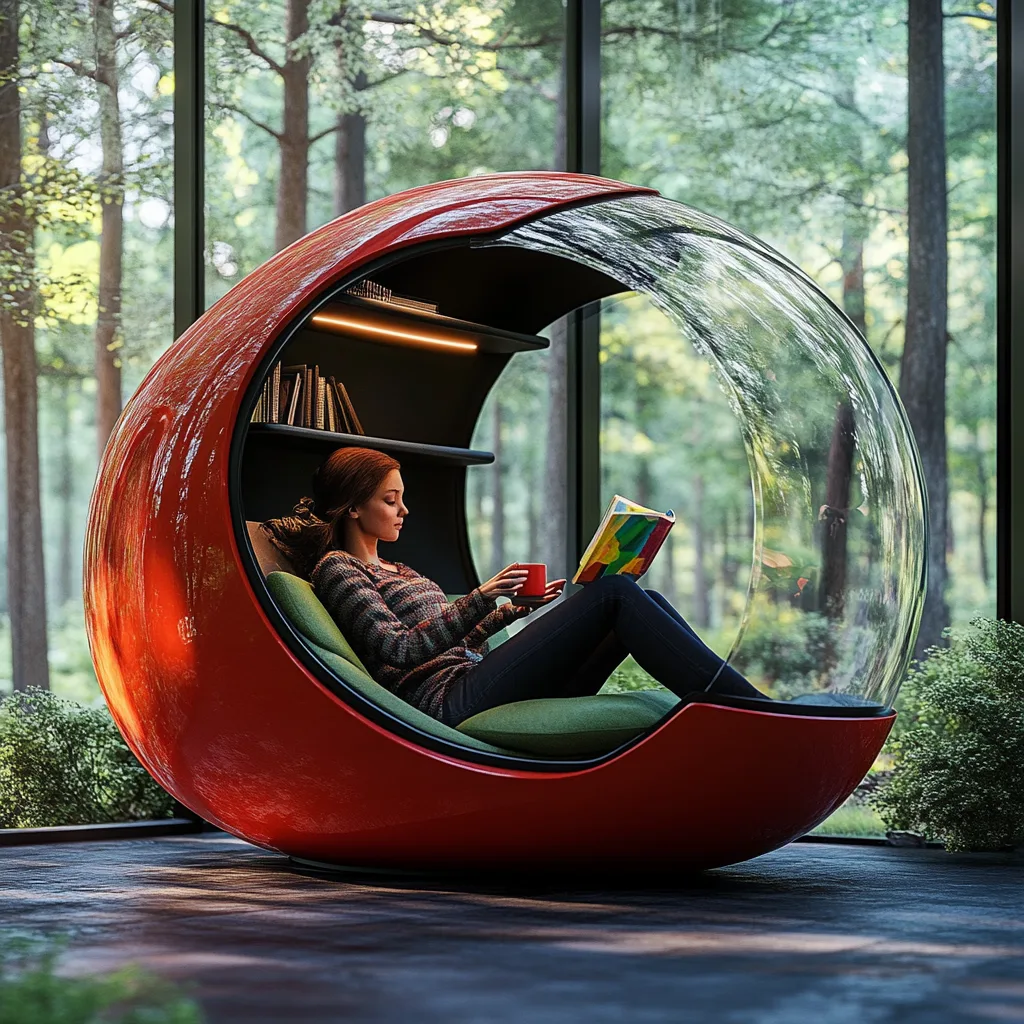 Features of a Helmet-Shaped Reading Pod
