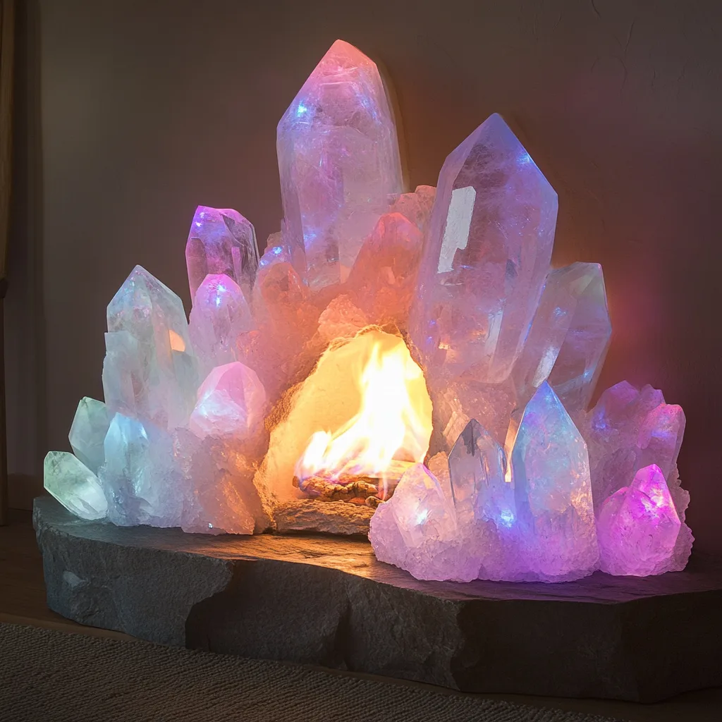 Quartz Crystal Fireplace: Radiant Elegance and Natural Warmth Combined