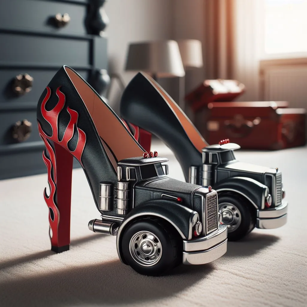 Semi Truck Heels as Art and Collectibles