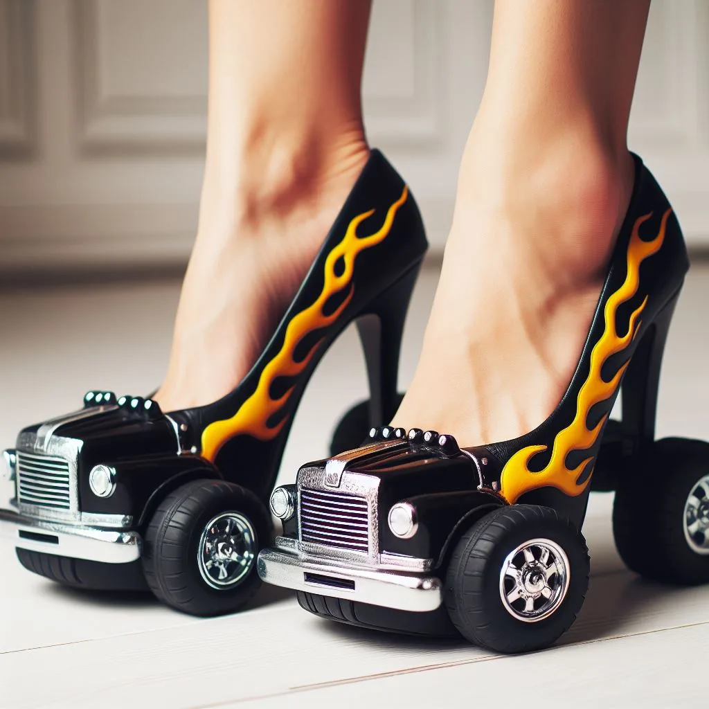 Key Design Features of Semi Truck Inspired Heels