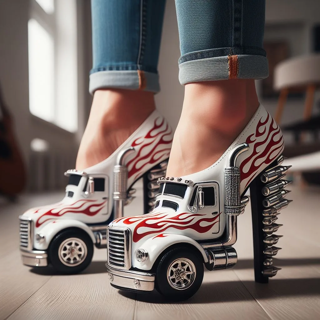 Semi Truck Inspired Heels: Power, Fashion, and Industrial Artistry